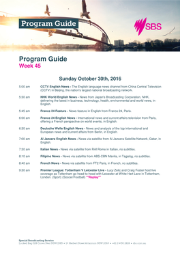Program Guide Week 45