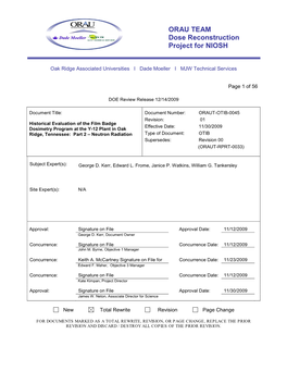 Historical Evaluation of the Film Badge Dosimetry Program at the Y-12 Plant in Oak Ridge, Tennessee, Part 3 – Beta Radiation, ORAUT-OTIB-0046, Rev