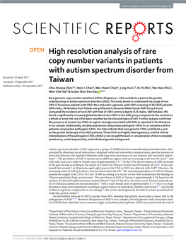 High Resolution Analysis of Rare Copy Number Variants in Patients With