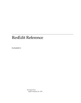 Resedit Reference