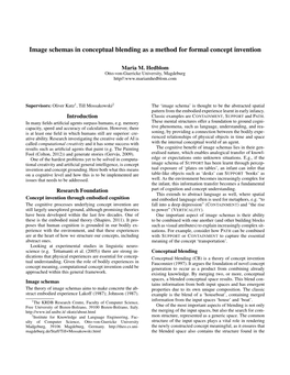 Image Schemas in Conceptual Blending As a Method for Formal Concept Invention