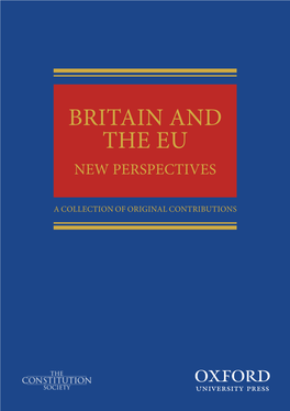 Britain and the EU New Perspectives