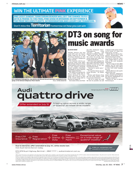 DT3 on Song for Music Awards
