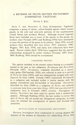 A Revision of Pectis Section Pectothrix (Compositae: Tageteae)