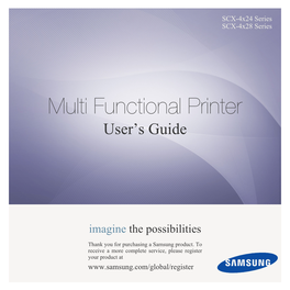 Multi Functional Printer User’S Guide