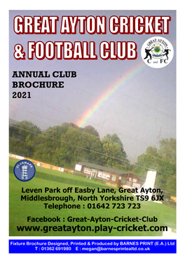 Annual Club Brochure 2021