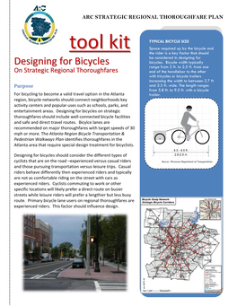 Tool Kit a Sharrow Signals to Driver That the Roadway Is Intended for Both Bicycles and Motorists