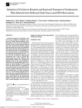 Initiation of Clockwise Rotation and Eastward Transport of Southeastern Tibet Inferred from Deflected Fault Traces and GPS Observations