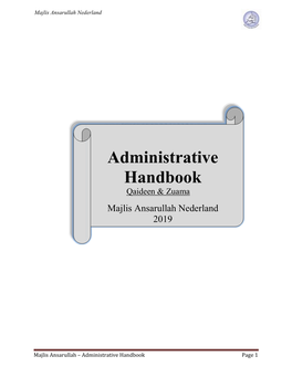 Administrative Handbook Page 1