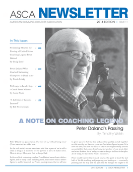 ASCA Newsletter American Swimming Coaches Association 2014 Edition | Issue 11