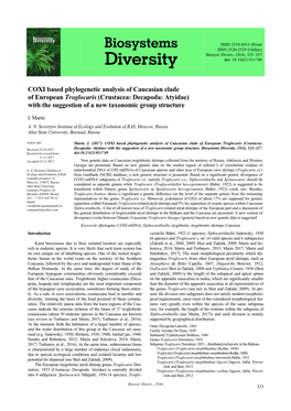 Biosystems Diversity, 25(4), 323–327