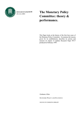 Monetary Policy Committee: Theory & Performance