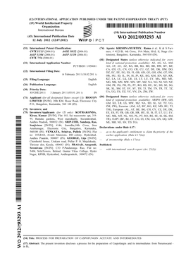 WO 2012/093293 Al 12 July 2012 (12.07.2012) P O P C T