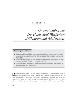 Understanding the Developmental Worldview of Children and Adolescents