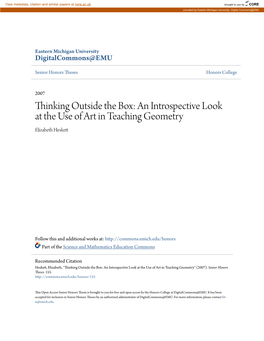 An Introspective Look at the Use of Art in Teaching Geometry Elizabeth Heskett