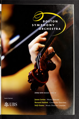 Boston Symphony Orchestra Concert Programs, Season 129, 2009-2010