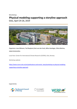 Workshop on Physical Modeling Supporting a Storyline Approach
