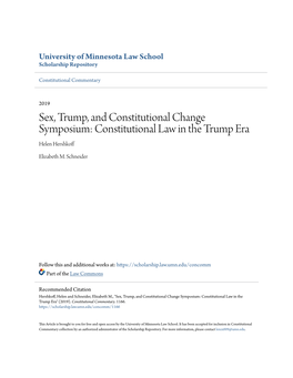 Constitutional Law in the Trump Era Helen Hershkoff