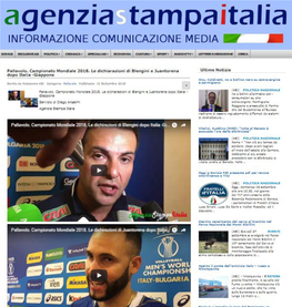 Rassegna Stampa Mondiale Roma 10 Settembre 2018