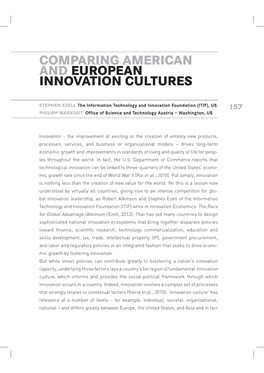 Comparing American and European Innovation Cultures