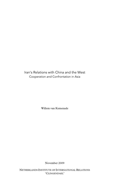 Irans Relations with China and the West Cooperation And