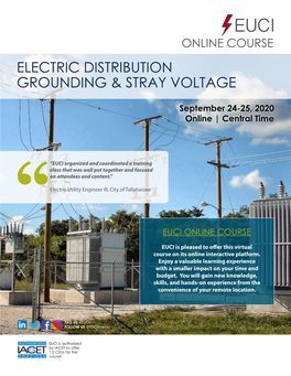 Electric Distribution Grounding & Stray Voltage