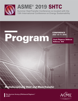 ASME® 2019 SHTC Summer Heat Transfer Conference Co-Located with the 13Th International Conference on Energy Sustainability