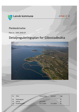 Detaljreguleringsplan for Gibostadbukta