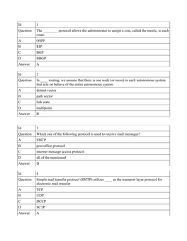 Id 1 Question the ___Protocol Allows the Administrator to Assign A