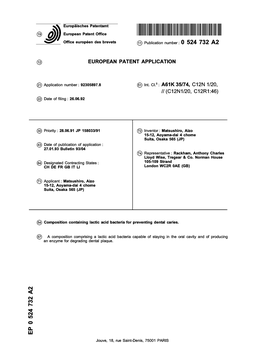 Composition Containing Lactic Acid Bacteria for Preventing Dental Caries