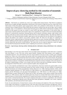 Improved Grey Clustering Method in Risk Zonation of Mountain Flash Flood