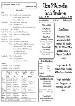 Clane & Rathcoffey Clane & Rathcoffey Parish Newsletter Parish