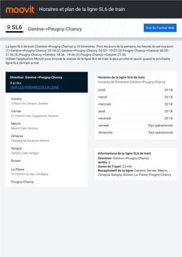 Horaires Et Trajet De La Ligne SL6 De Train Sur Une Carte
