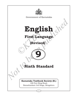 First Language (Revised) Published ©Ktbs9re Be Ninth Standard To