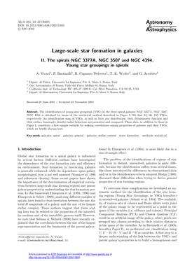 Large-Scale Star Formation in Galaxies