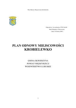 Plan Odnowy Miejscowości Krobielewko
