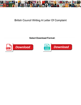 British Council Writing a Letter of Complaint