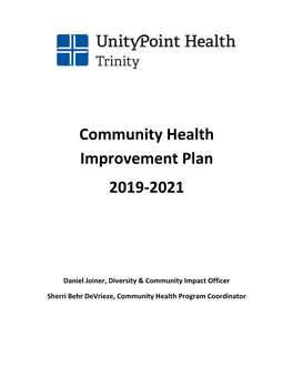 Community Health Improvement Plan 2019-2021