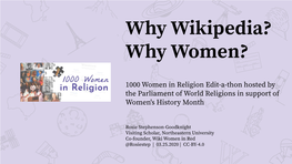 1000 Women in Religion Editathon
