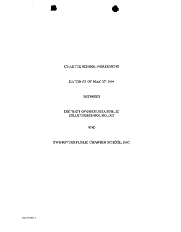 Charter School Agreement Dated As of May 17, 2004