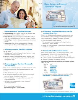 Using American Express Travelers Cheques