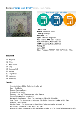 Focus Focus Con Proby Mp3, Flac, Wma