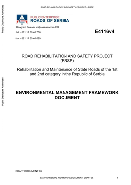 Environmental Management Framework Document
