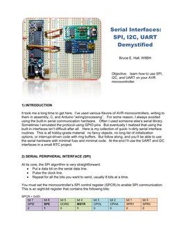 AVR Interfaces: SPI, I2C, and UART