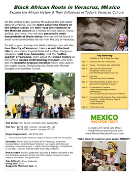Black African Roots in Veracruz, México Explore the African History & Their Influences in Today’S Veracruz Culture