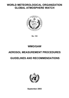 6. Aerosol Chemical Sampling at Gaw Stations