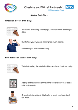 An Alcohol Drink Diary Can Help You See How Much Alcohol You Drink