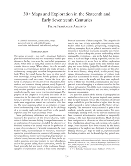 Maps and Exploration in the Sixteenth and Early Seventeenth Centuries Felipe Fernández-Armesto