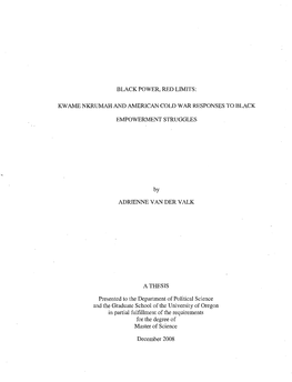 Black Power, Red Limits: Kwame Nkrumah and American Cold War Responses To