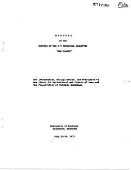 MINUTES of the MEETING of the S-9 TECHNICAL COMMITTEE